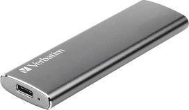 "Verbatim Vx500 SSD 1TB Space Grey 29g Išorinis SSD USB 3.0 SSD lengvas "Windows" ir "Mac OS X" nešiojamasis diskas USB-C didelės spartos "Flash" atmintis Skaitymas 500MB/s Įrašymas 290MB/s
