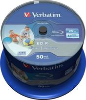 "Verbatim" 43812 25GB 6x BD-R SL Datalife spausdinamas rašalu - 50 vnt.