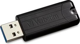 "Verbatim" 49320 256GB "PinStripe" USB 3.0 diskas - juodas
