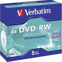 "Verbatim" DVD-RW Matt Silver 4x - 5 vnt. pakuotė