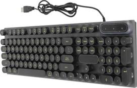 "Vikye" mechaninė klaviatūra, 104 klavišai, USB laidinė klaviatūra su spalvotu apšvietimu, vandeniui atspari "Plug and Play" kompiuterio klaviatūra su apvaliais klavišais, skirta
