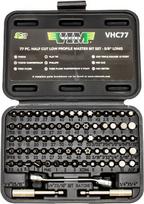 "Vim Tools" VHC77 "77 dalių" pusiau įpjovimo antgalių rinkinys
