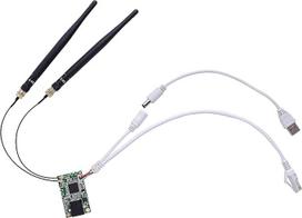 "Vonets" VM300-H "WiFi" modulis "WiFi Bridge" belaidis kartotuvas "Mini Router Ethernet" adapteris su 2 išorinėmis antenomis RJ45 USB kabelis, skirtas tinklo įrenginiui "pasidaryk pats" inžinerijai PS3 ..