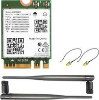 "Waveshare" belaidis AX210 NIC, gigabitinis trijų dažnių "Wi-Fi 6E", 802.11AX standartas, BT 5.3, su IPEX ir SMA 20 cm kabeliu ir 17 cm 2.4/5G 6DB SMA antena