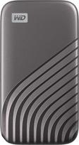 "WD My Passport SSD" 1 TB mobilioji SSD saugykla (NVMe technologija, suderinama su USB-C ir USB 3.2 Gen-2, skaitymas 1050MB/s, rašymas 1000MB/s) Kosminė pilka.