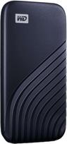 "WD My Passport SSD" 500GB mobilioji SSD saugykla (NVMe technologija, suderinama su USB-C ir USB 3.2 Gen-2, skaitymas 1050MB/s, rašymas 1000MB/s) Vidurnakčio mėlyna
