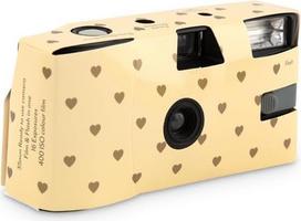"Weddingstar" vienkartinis fotoaparatas su blykste - vienkartinis fotoaparatas vestuvėms ar vakarėliams - "Golden Hearts
