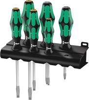 "Wera" 05007681001 "Kraftform Plus Rack 334/355 SK" atsuktuvų rinkinys - sidabrinės spalvos (6 dalių)