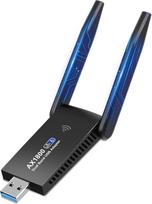 "WiFi 6 AX1800 WLAN Stick" kompiuteriui, dviejų dažnių 2.4G+5G WLAN adapteris su integruota tvarkykle, suderinamas su "Windows 11/10", USB 3.0, MU-MIMO, OFDMA, WPA3 šifravimas
