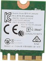 "WiFi 6" belaidžio ryšio kortelė, 802.11AX RTL8852AE "WiFi" kortelė, BT 5.2 MU MIMO, 1800Mbps NGFF M.2 tinklo kortelė staliniam nešiojamajam kompiuteriui