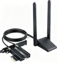 "WiFi 7" 6500Mbps belaidžio "Bluetooth 5.4" PCIe tinklo kortelė BE7925S 6GHz/5GHz/2.4GHz PCI Express "Bluetooth Wireless 7" kortelė, skirta tik staliniams kompiuteriams su "Windows 11" (64 bitų)