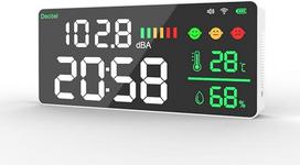 "WiFi" decibelų matuoklis "4-in-1" temperatūros drėgmės decibelų testo žadintuvas 11 colių LED spalvotas ekranas Išmanusis ryšys Programėlės valdymas Triukšmo decibelų matuoklis