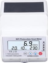 "WiFi" fotovoltinis išmanusis skaitiklis, 110 V 220 V 1-100 A pertraukiklio laikmatis su mobiliuoju nuotolinio valdymo pulteliu realaus laiko ekranas, skirtas "App Solar Energy Monitor