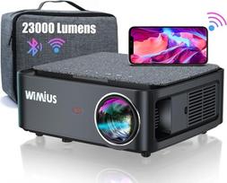 "WiMiUS" Full HD 1080P namų kino projektorius su 5G "WiFi" ir "Bluetooth", palaikantis 4K vaizdo įrašus, suderinamas su "Fire Stick" ir "iOS" / "Android", tamsiai pilkas