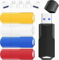 "Wooolken" didelės spartos USB 3.0 atmintinė 32GB su USB-C adapteriu, dangteliu ir dirželiu bei LED ekranu (32GB, 5 vnt.)