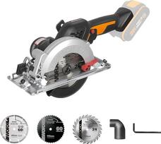"WORX Nitro WX531.9" 20 V akumuliatorinis diskinis pjūklas - galingas bešepetėlinis diskinis pjūklas tiksliems, tiesiems pjūviams - be vargo pjauna medieną, metalą, plyteles ir plastiką - be akumuliatoriaus ir įkroviklio