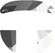 "Xtrfy Glass Skates Premium" stiprios aliumosilikatinio stiklo pelės kojelės, suderinamos su MZ1/MZ1 belaidėmis žaidimų pelėmis, skirtos greitam ir tiksliam slydimui, baltos spalvos, "Litus White