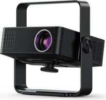 "Yinker" mini projektorius Automatinio fokusavimo išmanusis nešiojamasis projektorius su 360° reguliuojamu stovu, palaikantis 4K raišką, skirtas namų kinui ir naudojimui lauke