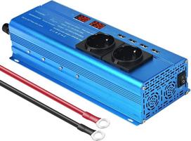 "Yinleader" 12 V - 230 V 2400 W grynos sinusinės bangos keitiklis 2 ES lizdai ir 4 USB lizdai 2 LED įtampos keitiklis