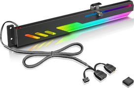 "Yunseity" GPU palaikymo laikiklis, daugialypės sąsajos dizaino grafinės kortelės GPU laikiklis 5V 3 kontaktų GPU stovas Spalvingas RGB grafinės kortelės laikiklio laikiklis (juodas)