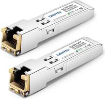 (2 vnt.) 10GBase-T SFP+ moduliai, 10G SFP+ RJ45 varinis siųstuvas, suderinamas su "Cisco SFP-10G-TS", "Ubiquiti UniFi UF-RJ45-10G", "Netgear AXM765", "Mikrotik", "Fortinet", "Supermicro", iki 30 m