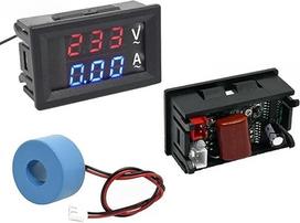 0,56 ''Skaitmeninis LCD voltmetras Ampermetras AC 60-500V 10A 50A 220V Spannung Strom Meter Tester Detektor strom Transformator (AC 0.00-9.99A)