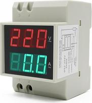 0-100A Din-schiene Led-anzeige Voltmeter Amperemeter Gebaut-in Transformator AC80-300V 200-450V Panel Spannung Strom Meter Monitor Tester (AC 200-450V)