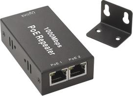1 bis 2 Gigabit PoE Extender, 1 Eingang 2 Ouput PoE Extender mit 100/1000Mbps High Speed, IEEE 802.3af/at PoE+ Standard, 100M/328FT Signal Extende POE Repeater für PoE Kamera/PoE Geräte