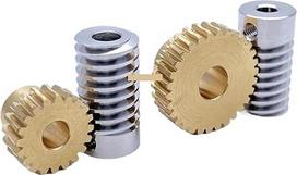 1 Stück Präzisions-Turbinen-Schneckenradsatz (0,8 m) mit 20/30/40/40/50/60 Zähnen, Edelstahl, Kupfer, Zubehör(Worm 6mm,50 Teeth-8mm)