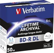 1 x 5 "Verbatim M-Disc BD-R Blu-Ray 50GB 6x Speed Jewel Case