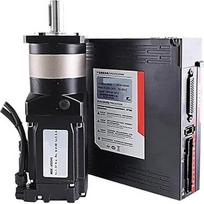 1 x kintamosios srovės servo variklis su antgaliu, 220V 2,5A, 3Nm 60SS40-HG10-1 Hochpräzision Planetenreduzierer, Getriebe 400W(60SS20-HG-ASD240, santykis 4-1)