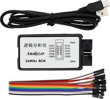 1 x USB loginis SCM 24 MHz 8 kanalų 24 M/sekundžių loginis analizatorius, skirtas ARM FPGA loginiam analizatoriui "Logic Analyzer Logic 24 M 8CH