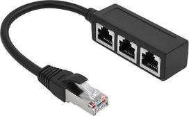 1-3 eterneto skirstytuvas, eterneto kabelio skirstytuvas, RJ45 kabelio adapteris, 1-3 LAN tinklo skirstytuvas, skirtas Super Cat5 Cat5e Cat6 Cat7 kabeliui, suderinamas su ADSL, koncentratoriumi, komutatoriumi