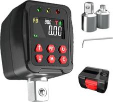 1/2" skaitmeninis dinamometrinio veržliarakčio adapteris, ±1% tikslumas, 0,9-340Nm diapazonas, išankstinių nustatymų ir duomenų saugojimas, LCD ekranas su didžiausio ir mažiausio greičio režimais, skirtas pramonei (135N)