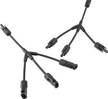1/5/20/100 rinkiniai Fotovoltaik-Solar-Y-Stecker, männlich und weiblich, 3/4-Wege, Y-Typ, 2/3/4 auf 1 Adapter, PV-Stecker-Draht (MC4-Y4-A, 1 rinkinys)