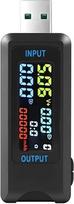 10 in 1 USB Typ-C Strom Spannungsmesser Digitalanzeige Ladegerät Tester DC 4,5-36V 0-8A Ampere-Voltmeter (USB)