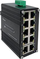 10 prievadų 10/100/1000T RJ45 apsaugotas pramoninis Gigabit Ethernet komutatorius su automatinio MDI/MDI-X funkcija Kompaktiškas mini komutatorius