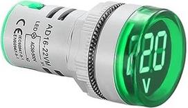 10 stücke 22MM Runde skaitmeninis voltmetras AC 20-500V Volt Spannung Tester Meter LED Digital Anzeige Lampe Licht Display (Green)