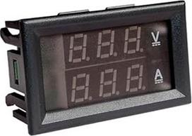 10 stücke DC 100 V 10A LED skaitmeninis voltmetras Amperemeter Panel Amp Volt Spannung Strom Meter Spannung Tester 0,28 ''LED Rot Blau Ziffern (juodas dangtelis)