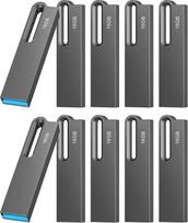 10 USB atminties kortelių pakuotė 16GB Flash Drive 3.0 Sticks Memory Stick 3.0 High Speed USB 16GB Metal Waterproof Flash Memory Sticks Drive suderinama su Android Windows Linux Pad Laptop Black
