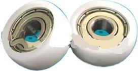 10 vnt. pakuotė 6 x 21 x 8 mm F tipo lėktuvo skriemulio ratų pakuotė Nailono plastiko POM 606 guolių skriemulys