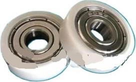 10 vnt. pakuotė 8 x 26 x 8 mm F tipo lėktuvo skriemulys M6 sriegis Pakuotė Nailono plastikas POM 608 guolių skriemulys