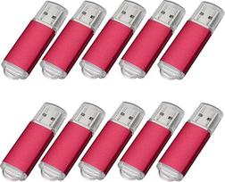 10 vnt. USB atmintinių USB 2.0 "Memory Stick" atminties diskų (128MB, raudona)