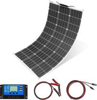 100 W 18 V lankstus saulės modulių rinkinys Saulės kolektorių sistema Monokristalinis fotovoltinis modulis 18 V 10 A Saulės valdiklis, skirtas įkrauti 12 V akumuliatorius kemperiuose, karavanuose, valtyse, stoguose