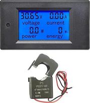 100A AC 80-260V skaitmeninis LCD ekranas Voltmetras Ampermetras Wattmetras Energijos energijos matuoklis Volt Testeris Ekranas Energijos matuoklis Geschlossen CT