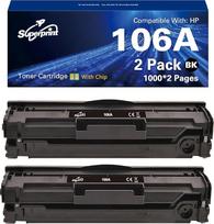 106A tonerio kasetė (su mikroschema), suderinama su HP W1106A 106A juodos spalvos toneriu, skirtu lazeriniams 107a 107w 107r MFP 135a 135w 135r 137fnw spausdintuvams (2 vnt.)