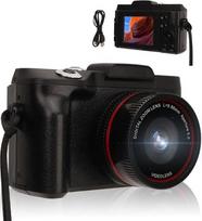 1080P skaitmeninis fotoaparatas fotografavimui, automatinis fokusavimas, 16x skaitmeninis priartinimas, 16MP vaizdo dienoraščių kamera su 180° apverčiamu ekranu Kompaktiškas fotoaparatas, palaiko 128G SD kortelę