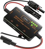 10A MPPT saulės įkrovimo valdiklis 12V, 30V Max VOC | 36W Type-C ir 18W USB greitasis įkrovimas | LCD ekranas, daugialypė apsauga | Suderinamas su LiFePO4, AGM, geliu | RV, saulės stoginei, išjungtai iš tinklo sistemai