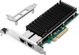 10Gb PCIe tinklo kortelė "Intel X540-T2", 10G LAN kortelė su "Intel X540" valdikliu, dviejų RJ45 prievadų NIC PCI Express x8 Ethernet adapteris "Windows/Windows Server/Linux/Freebsd/VMware ESXi