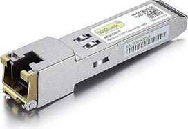 10Gtek HP 1G SFP RJ45 siųstuvas JD089B/JD495A/JD089A/JC009A, Gigabit SFP varinis modulis, 1000Base-T, RJ45 jungtis, 100 metrų